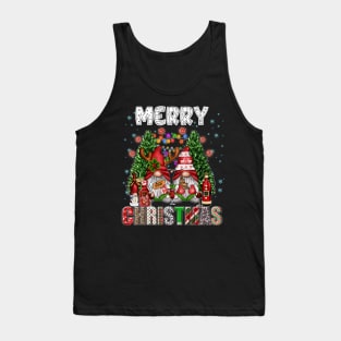 Merry Christmas Gnome Family Funny Xmas Tree Women Men Kids Tank Top